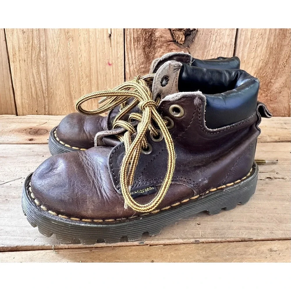 Dr. Martens 1460‎ Boots Kid's Sz 7 Toddler Air Cushion Made in England Brown